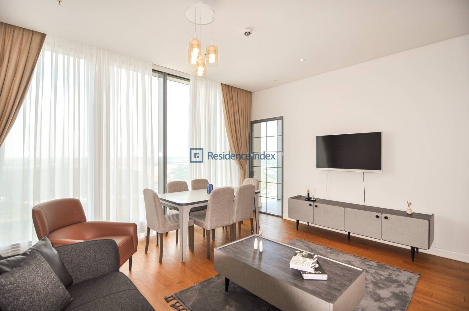 Skyland Istanbul Luxury Design 2+1 High Floor Fully Furnished Rental